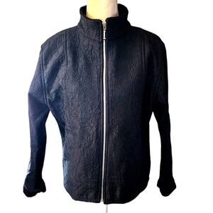 County Clothing Co. Black Full Zip Textured Jacket Size Medium